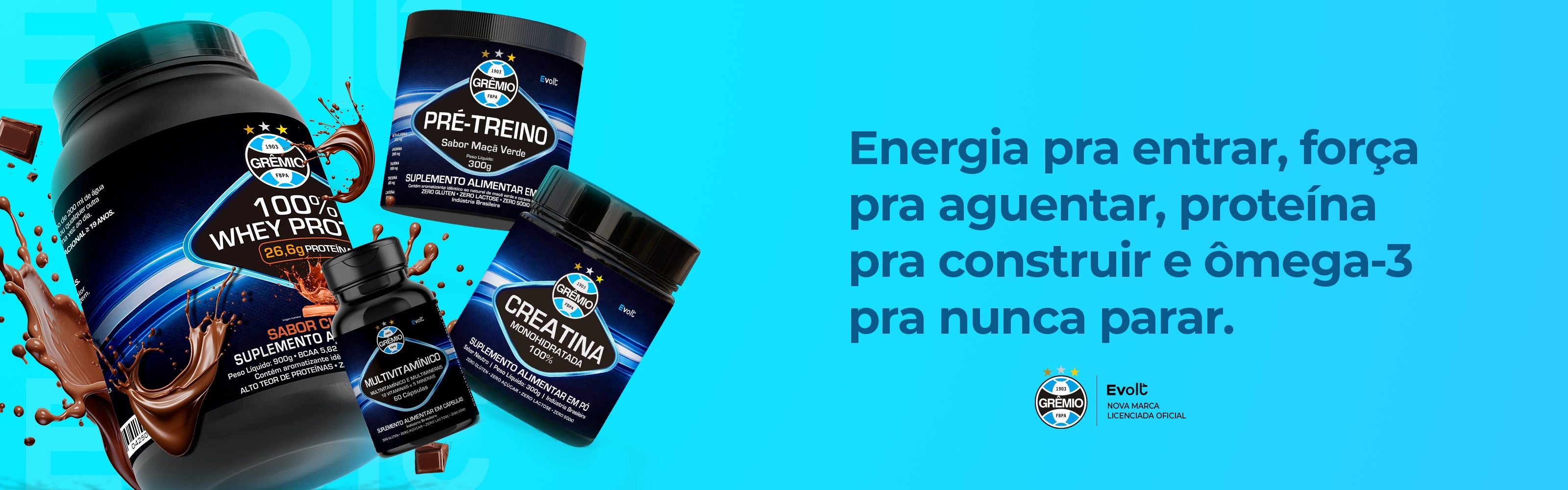 Kit Performance — Whey Protein + Creatina + Pré-Treino + Multivitamínico