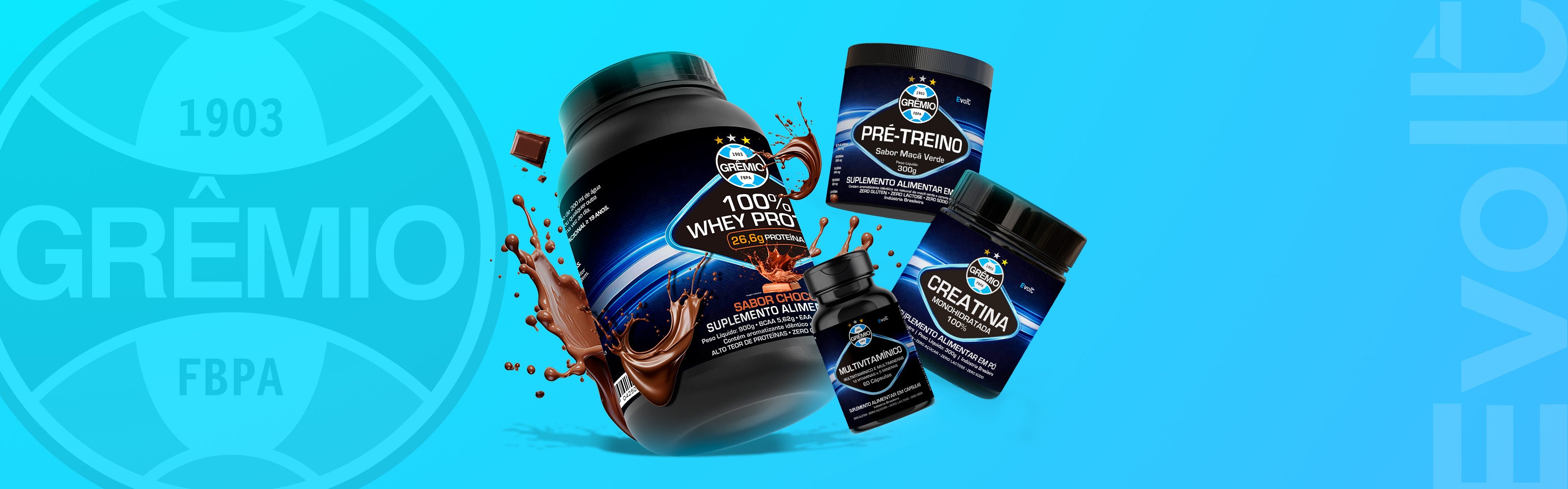 Kit Performance — Whey Protein + Creatina + Pré-Treino + Multivitamínico