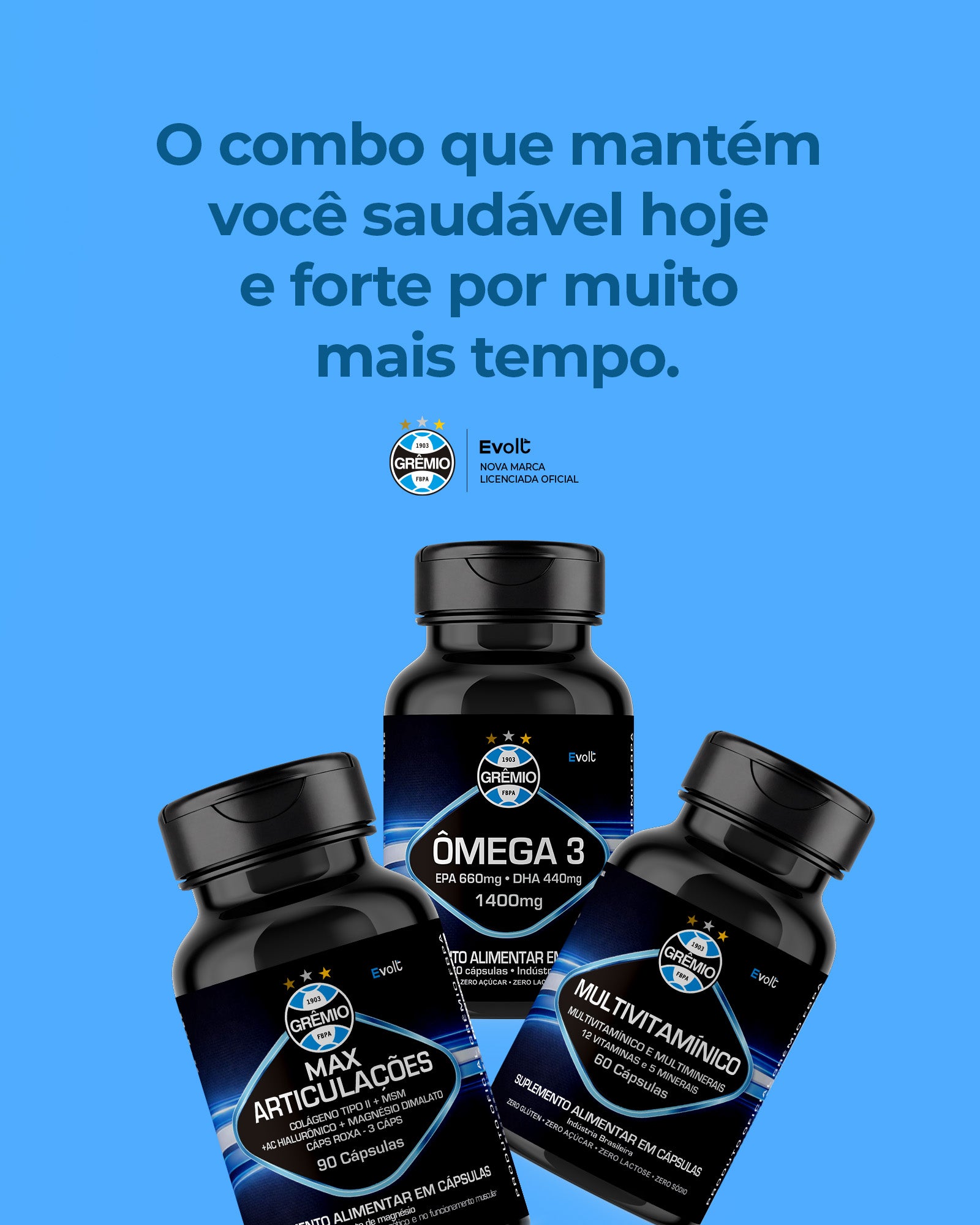 Kit Vitalidade - Max Articulações + Multivitamínico + Ômega 3